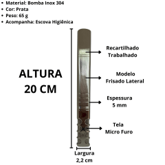 Bomba recartilhada lateral 20 cm